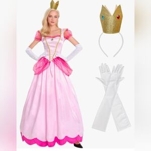 Princess Peach Pink Costume Dress